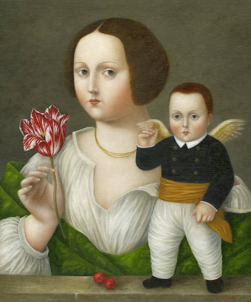 Lady with Tulip and Cupid