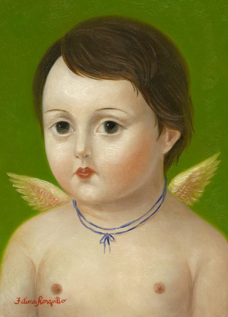Cherub with Blue Ribbon