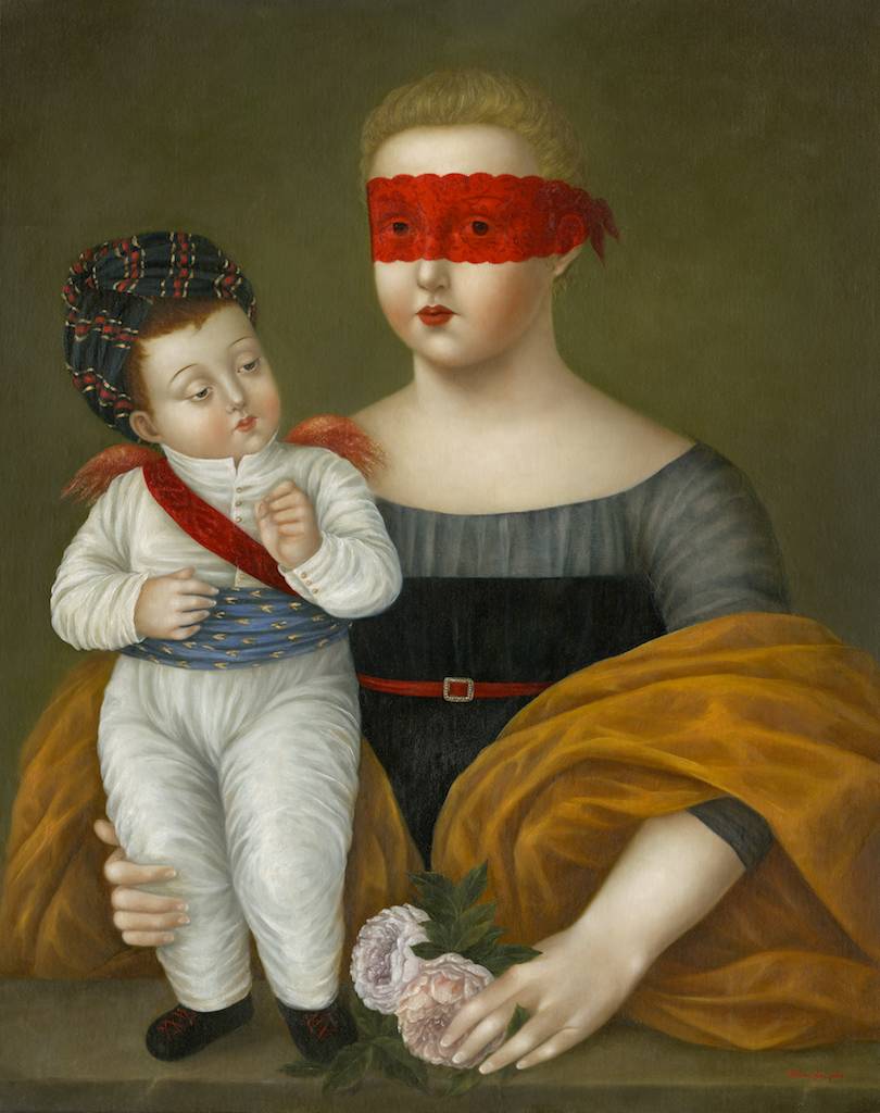 Masked Diva with Dancing Cupid