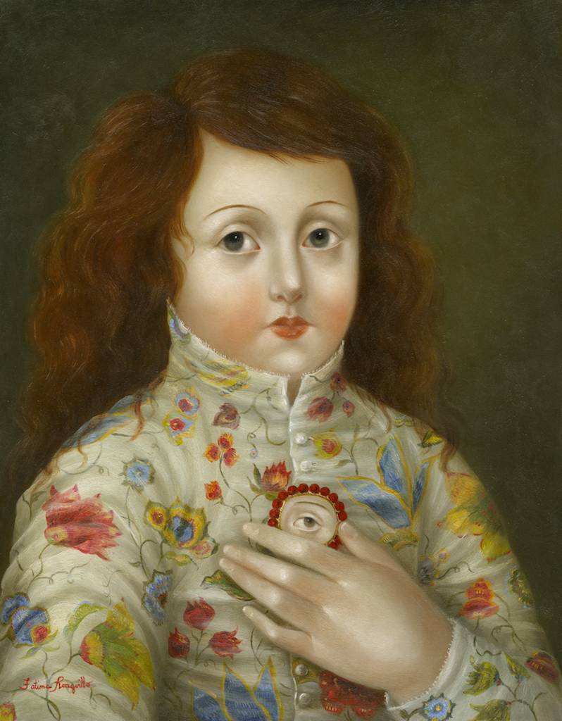 Girl in Floral Jacket with Lover's Eye