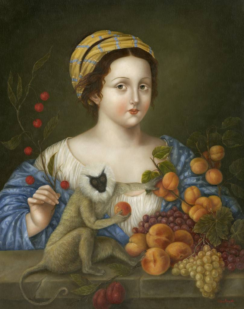 Lady with Langur and Still Life