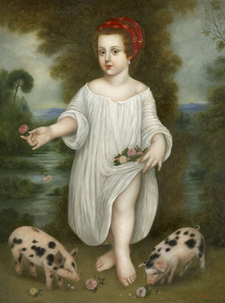 Flora with Piglets