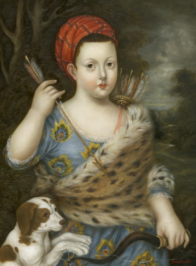 Young Diana with Dog